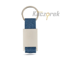 Brelok do kluczy 005 - prostokąt - jeans